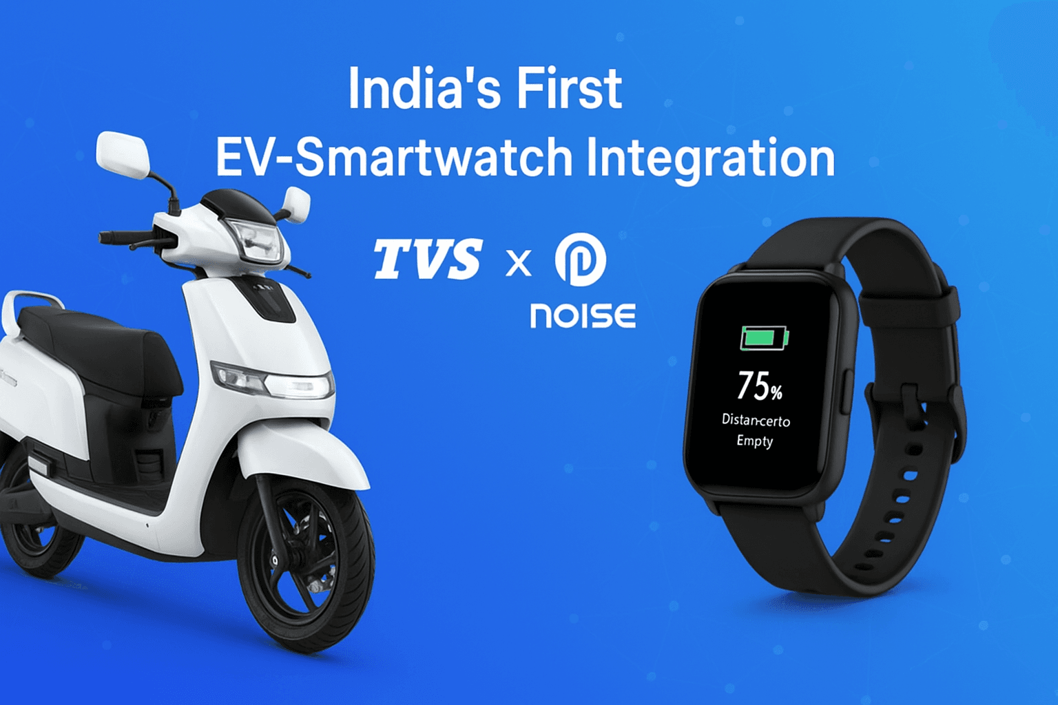 TVS i Qube smartwatch odisha review-india's first EV-smartwatch integration