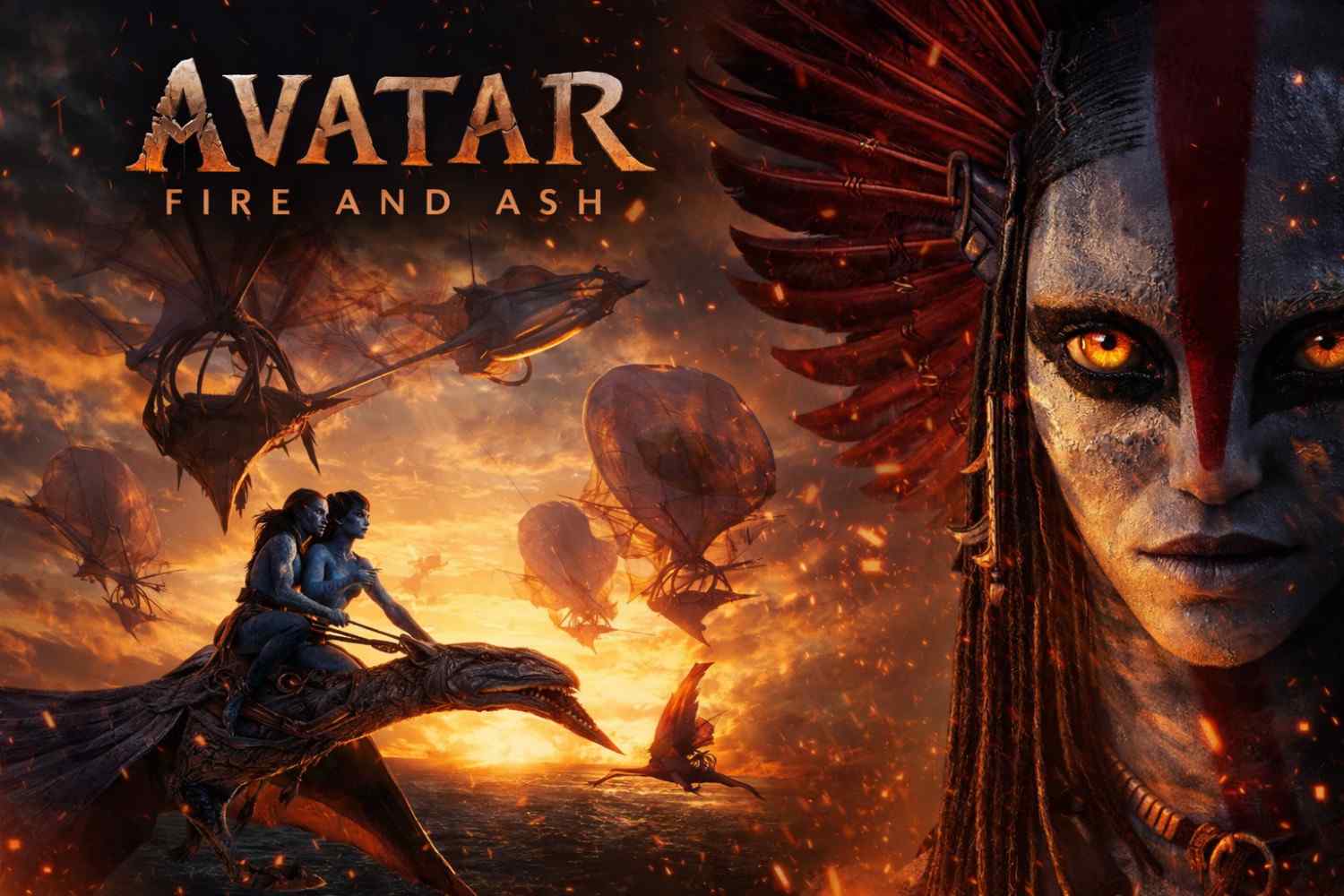 Avatar Fire and Ash Movie Poster,James Cameron Avatar 3 Review.